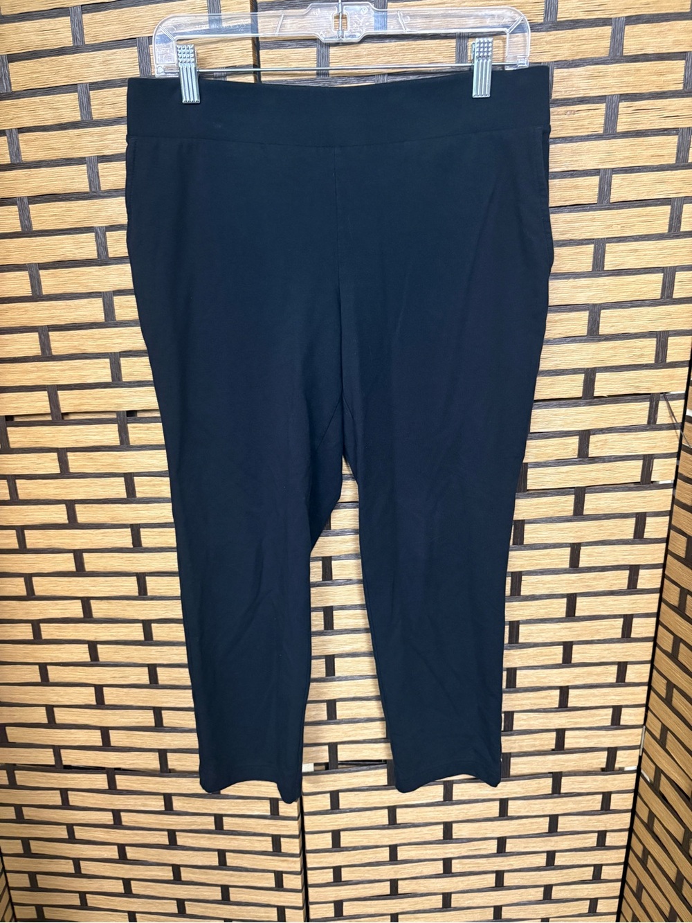 J. Jill black Affinity French terry slim crop pants size small petite